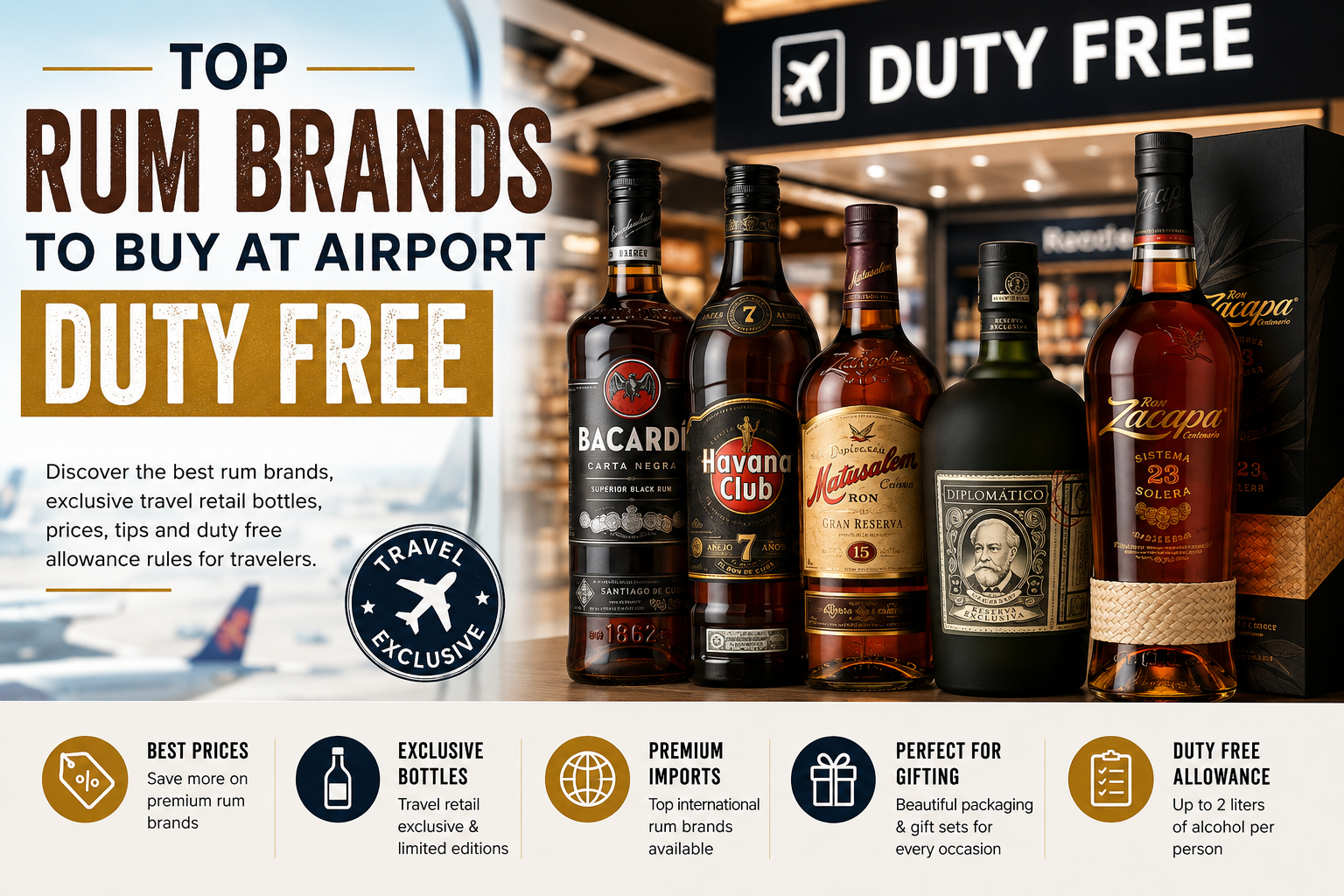 Top Rum Brands to Buy at Airport Duty Free