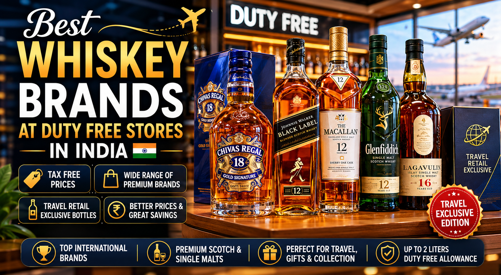 Top Whiskey Brands to Buy at Duty Free in India