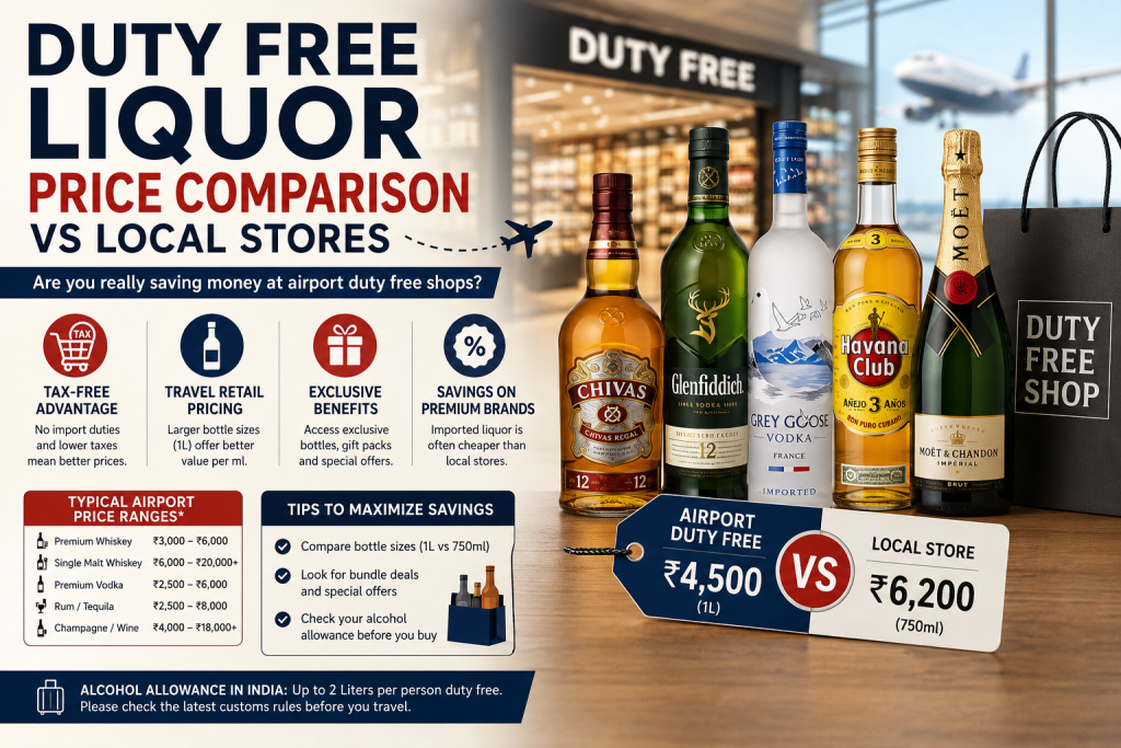 Duty free liquor price comparison