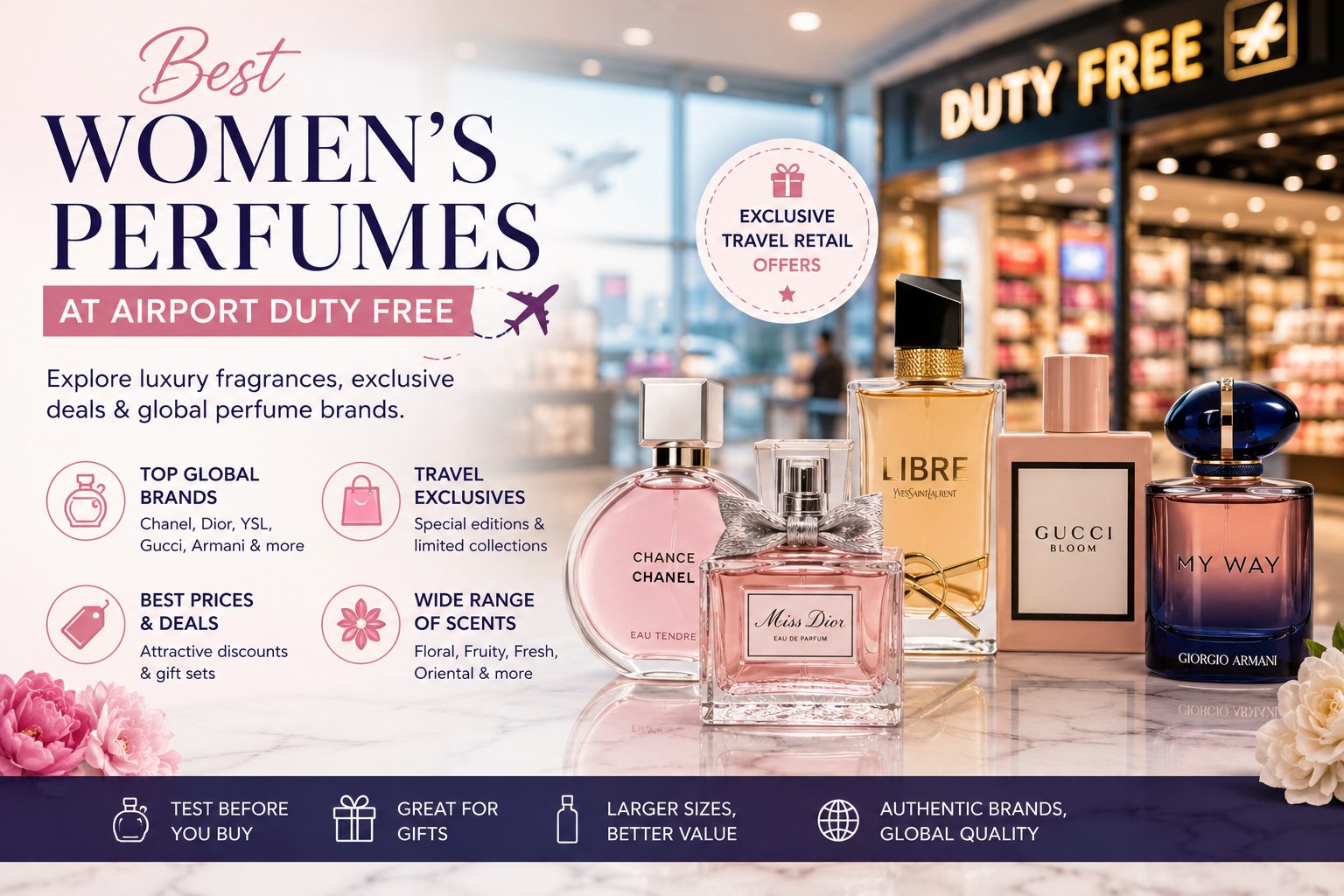 Best Women's Perfumes Available in Duty Free Stores