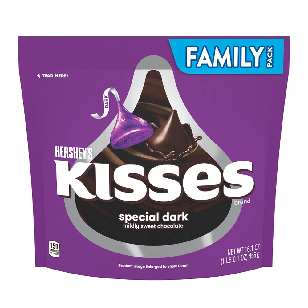 HERSHEY'S KISSES SPECIAL DARK Mildly Sweet Chocolate Pouch 456g