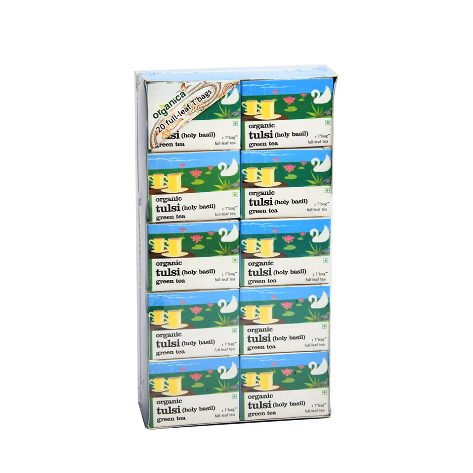 Organic Tulsi (Holy Basil) Green Tea bags pack of 20