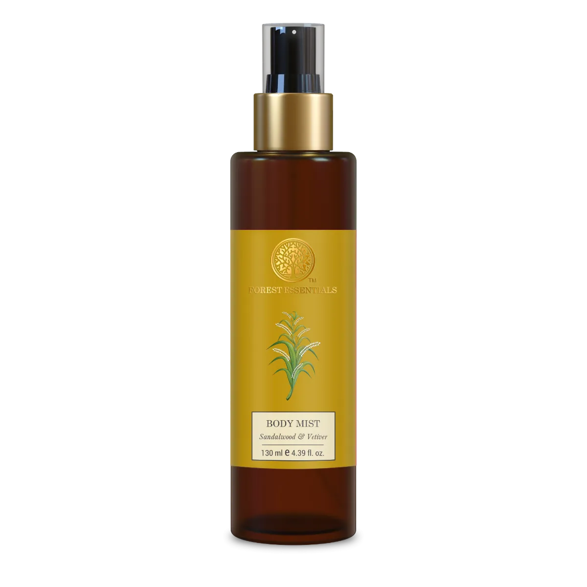 Forest Essentials Body Mist Sandalwood & Vetiver | Hydrating Earthy & Woody Fragrance