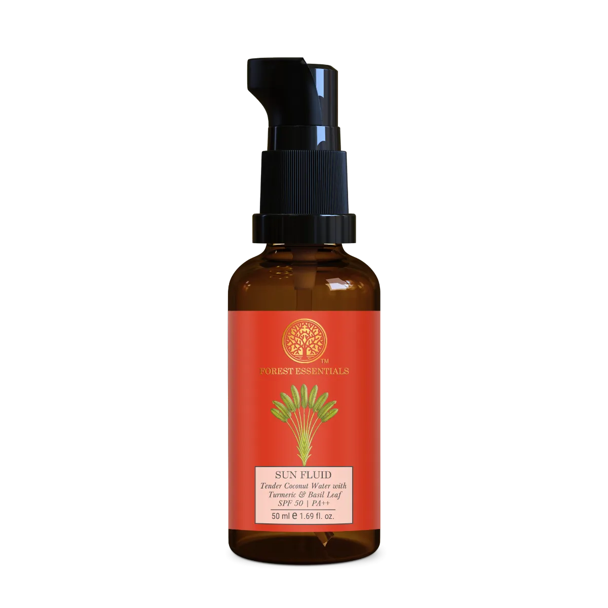 Forest Essentials SUN FLUID Tender Coconut Water with Turmeric & Basil Leaf SPF 50 PA++