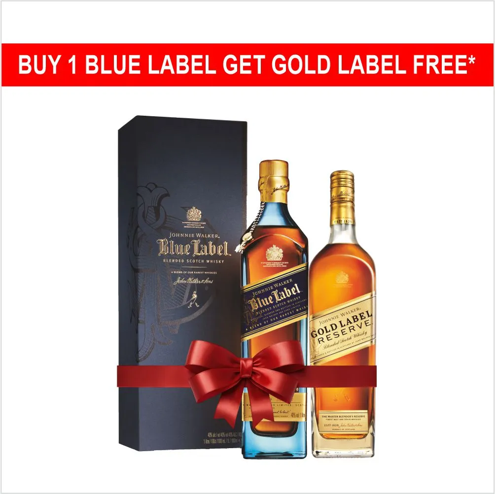 Johnnie Walker Blue Label & Gold Label Reserve 2X1 L