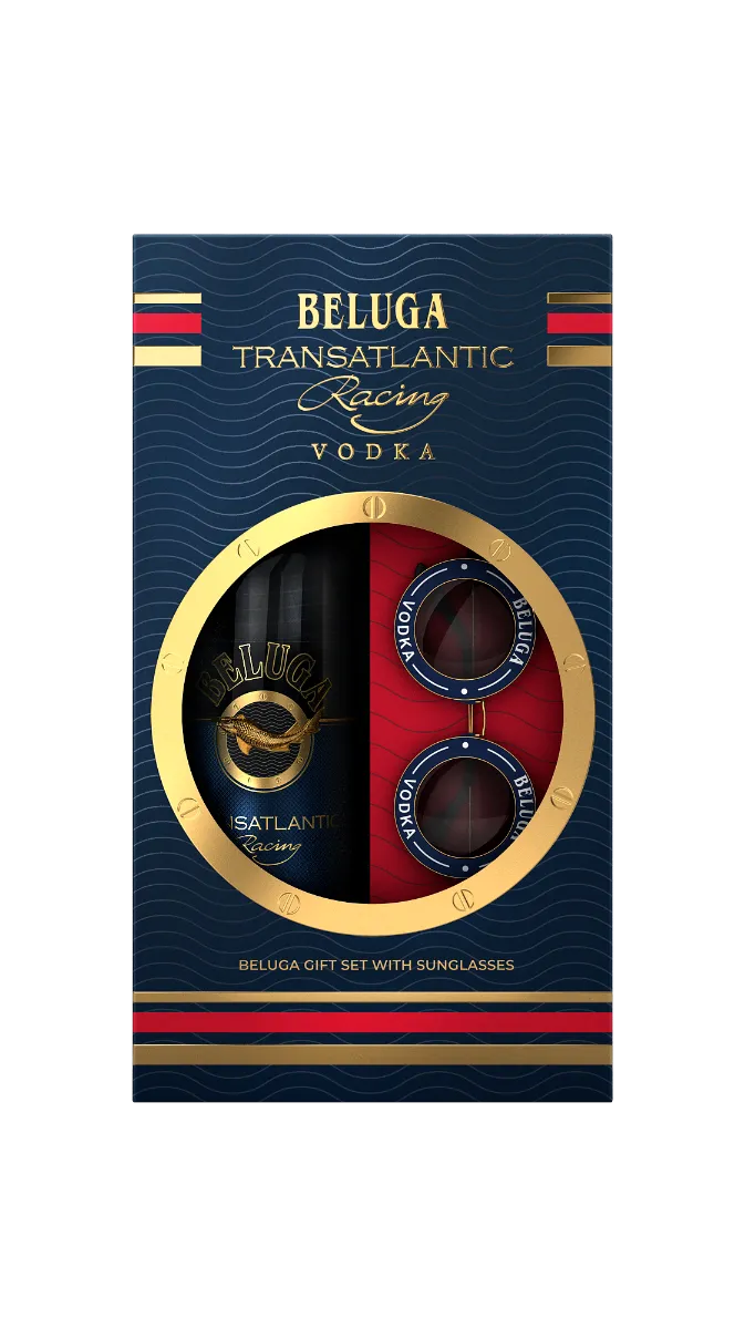 Beluga Transatlantic Racing Vodka 70CL  + sunglasses Gift Set