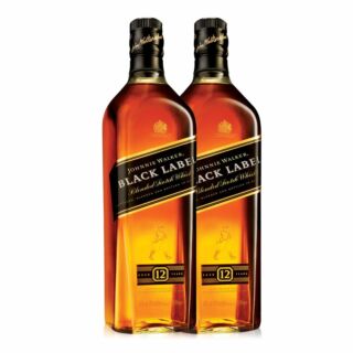Johnnie Walker Black Label Twin Pack Aged 12 YO Blended Scotch Whisky 