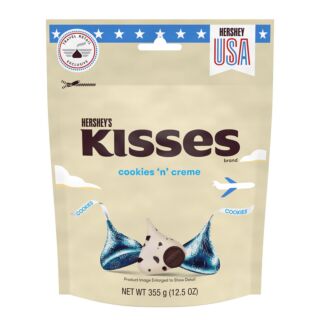 HERSHEY'S KISSES Cookies ‘n’ Creme Candy Pouch 355g