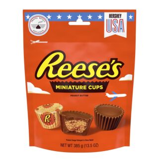 REESE'S Milk Chocolate Peanut Butter Cups Miniatures Candy Pouch 385g