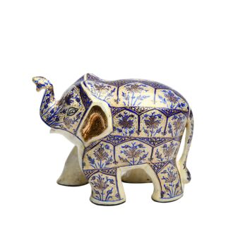 Papier Machie Hand Painted Elephant 3 inch