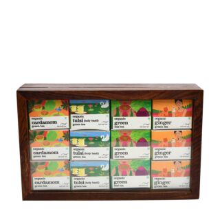Assorted Organic Tea Bags Gift in Wooden Box