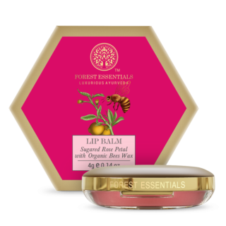 Forest Essentials Luscious Lip Balm Sugared Rose Petal Ideal for Dry & Chapped Lips