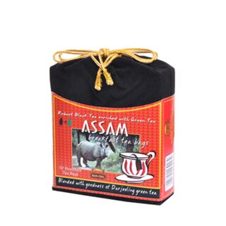 Assam English Breakfast 50 Tea Bags with Green Tea