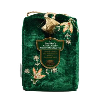 Buddha's Kangra Valley Tea Embroider Zardozi Velvet Bag