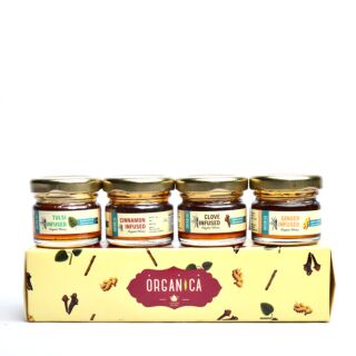 Organica Organic Infused Honey Pack Of Four