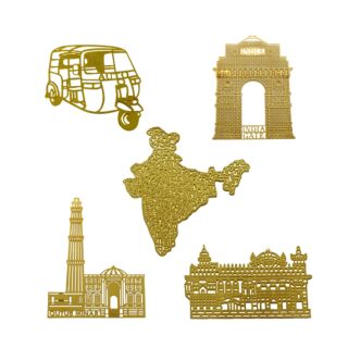 Vibrant India Brass Fridge Magnets/Bookmarks