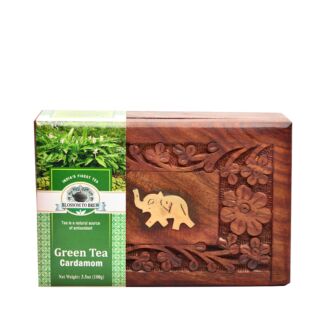 Green Tea Healthy Green In 100 gm Wooden Box