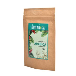 Organica Organic Green Coffee beans Arabica 100gm pouch Unroasted gourmet beans