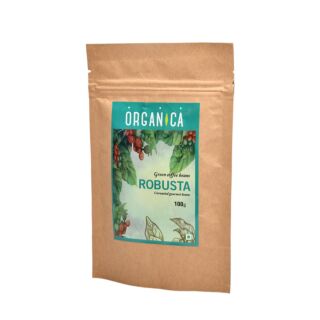 Organica Organic Green Coffee beans Robusta 100gm Pouch unroasted gourmet beans