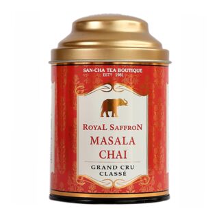 Sancha Royal Saffron Masala Chai Tea in tin can 100gms