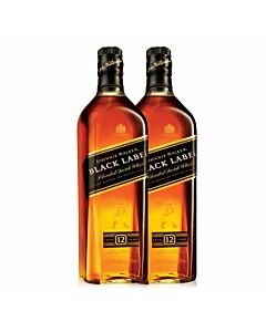 Johnnie Walker Black Label Aged 12 YO Blended Scotch Whisky 2x1L