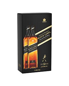 Johnnie Walker Black Label Aged 12 YO Blended Scotch Whisky 2X1L Twin Pack