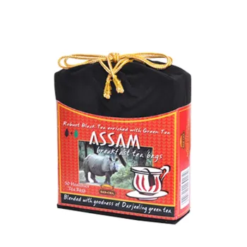 Assam English Breakfast 50 Tea Bags with Green Tea