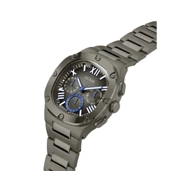 GUESS M Gunmetal w Stainless Steel Bracelet