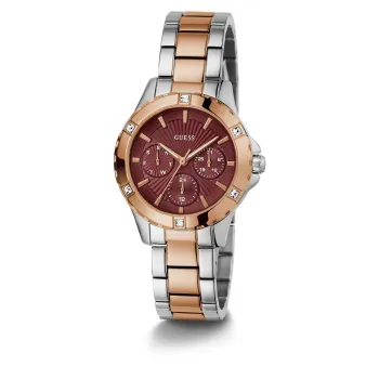 GUESS W Red Round Recycled Steel