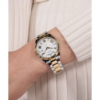 GUESS W White Round Recycled Steel