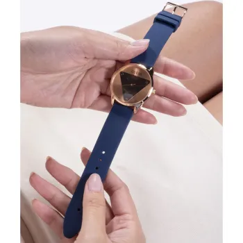 GUESS W Rose Gold Round Silicone