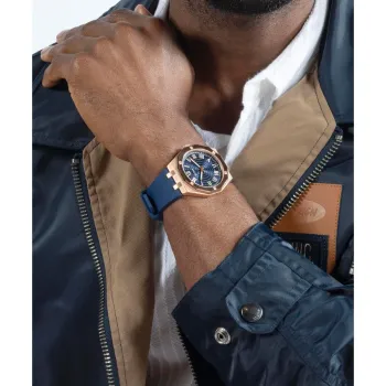 Guess Men Blue Silicone Watch