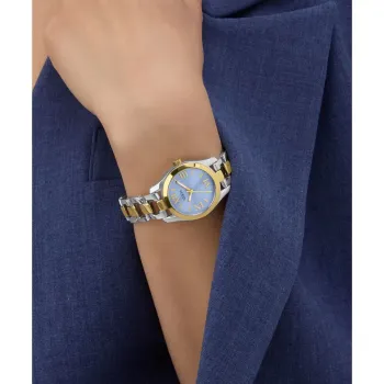 Guess Women Ice Blue Recycled Steel Watch