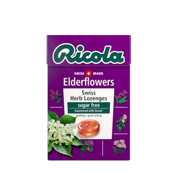 Ricola Elderflowers Sugarfree Herb Drops Box