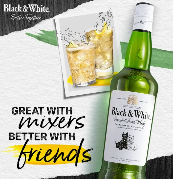 Buy Black and White Whisky At Avg. Price in Delhi, India
