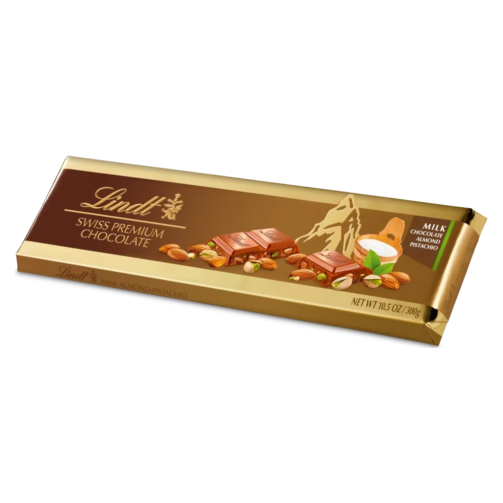 Lindt Milk Almond Pistachio Tablet