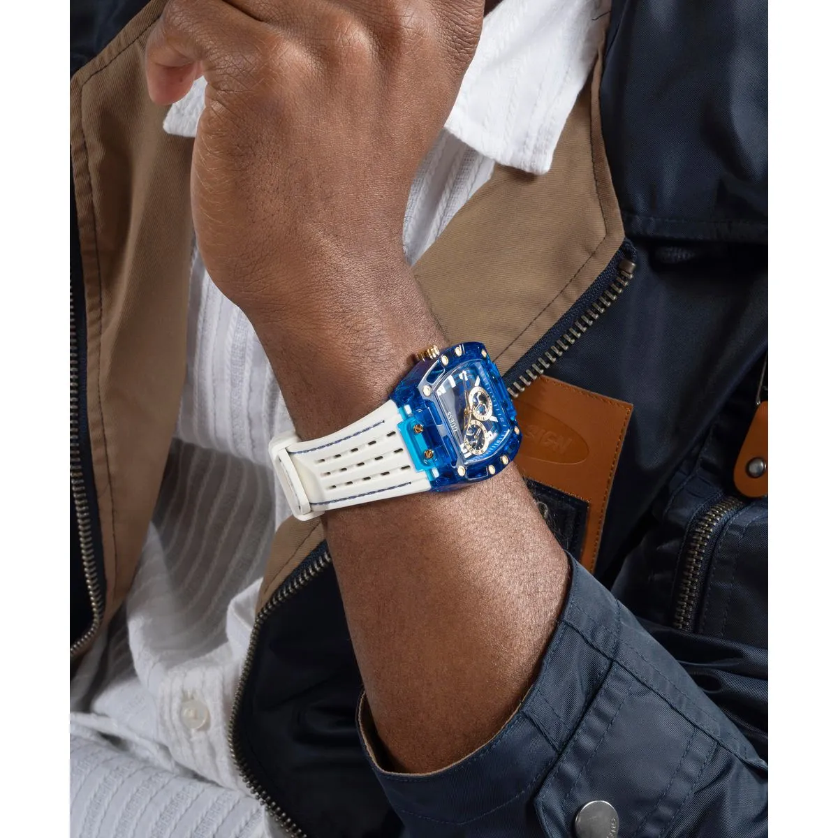 Guess Men Silicone Watch 41 mm