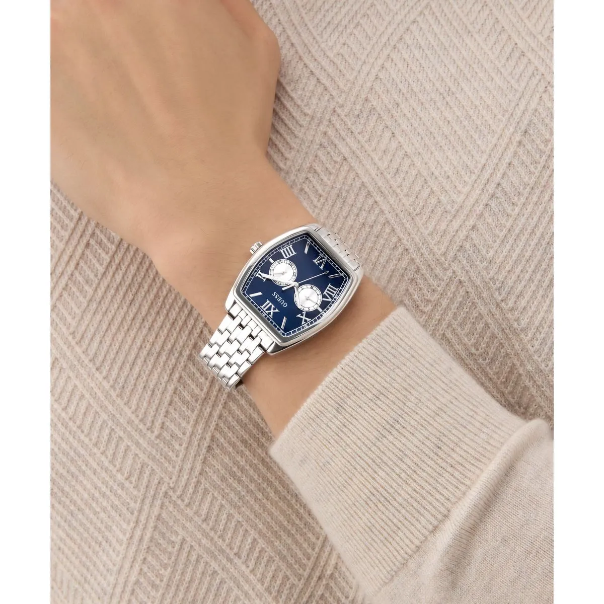 Guess Men Recycled Steel Watch 38 mm