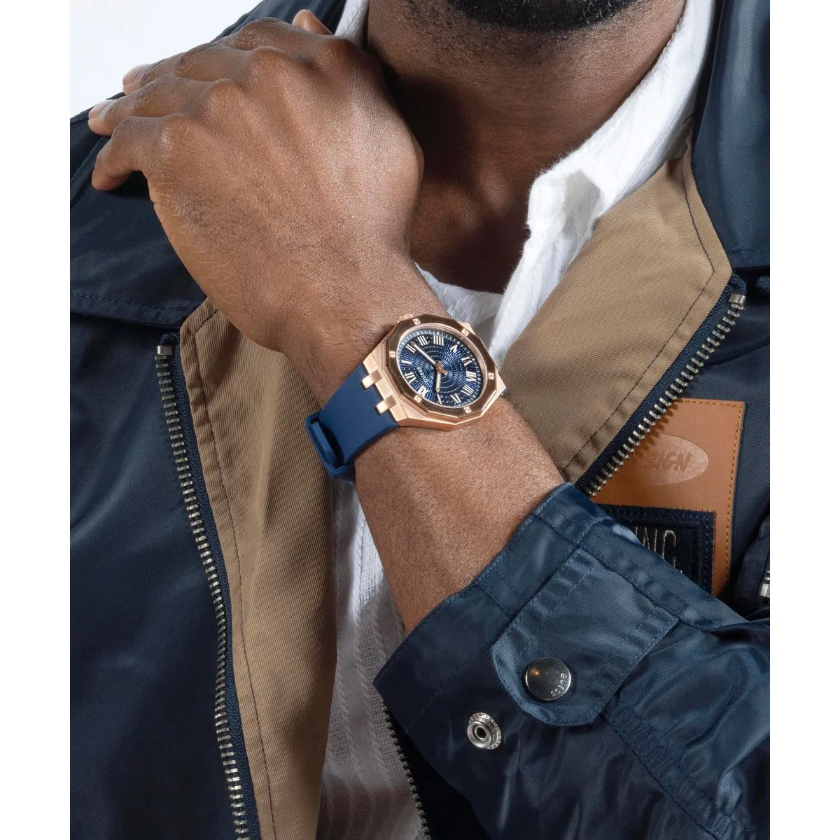 Guess Men Blue Silicone Watch