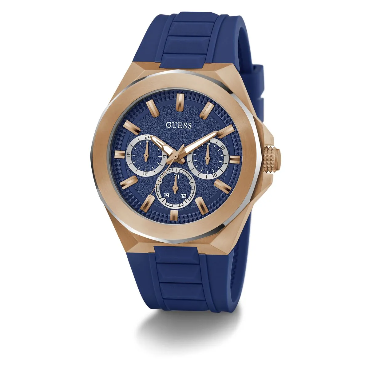 Guess Men Blue Silicone Watch